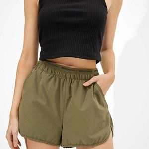 American Eagle Outfitters Nylon On the Go Green Shorts